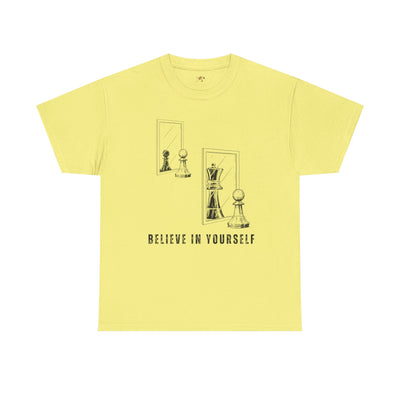 Believe in Yourself. Chess Pawn to King Reflection Tee | Inspirational Self-Esteem Tee | Motivational Shirt | Growth Mindset Gift | Unisex