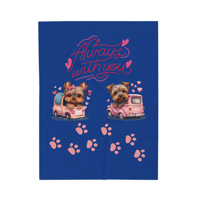 Cozy Pet Lover's Blanket - Always with You, Plush Throw for Home, Dog Lover Gift, Cute Puppy Decor, Heartwarming Gift - NOTALIFY