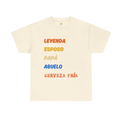 Funny Grandpa Beer Shirt | Leyenda Desde Esposo Papá Abuelo Tee | Spanish Dad Gift | Fathers Day Latino Humor T-Shirt for Men | Gift for Dad