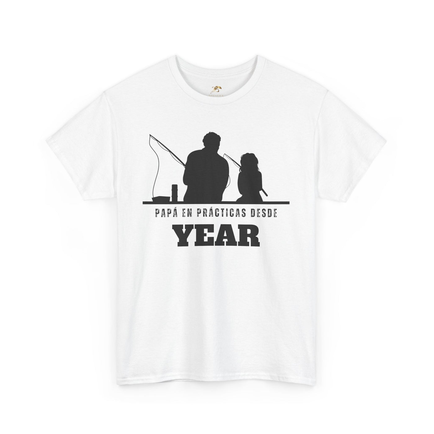 Fishing Dad Shirt | Papá en Prácticas Desde [Year] | Personalized Dad & Son/Daughter Fishing Tee | Fathers Day Gift | Spanish Custom T-Shirt