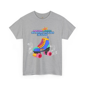 Roller Queen in Acid Wash Tee, Vintage Roller Skating Shirt, Retro 80s Graphic Tee, Unisex Graphic T-Shirt, Roller Derby Shirt, Roller Disco - NOTALIFY