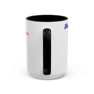 Infinity Butterfly Mug, white ceramic coffee cup with black interior and handle, 11oz and 15oz sizes, universe theme.