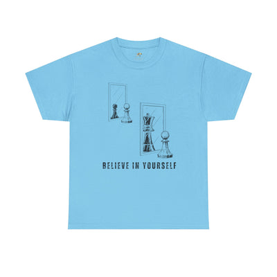 Believe in Yourself. Chess Pawn to King Reflection Tee | Inspirational Self-Esteem Tee | Motivational Shirt | Growth Mindset Gift | Unisex