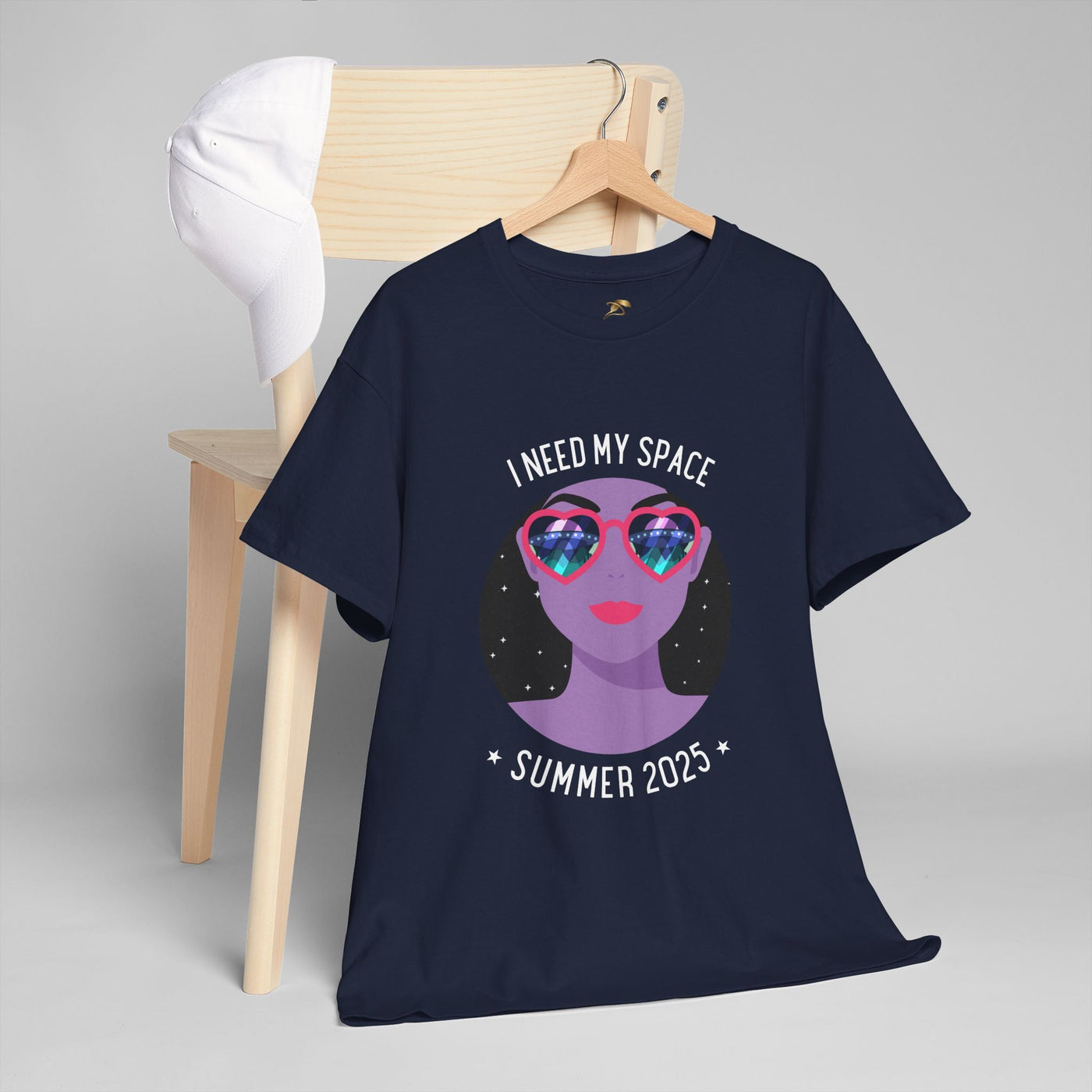 Astronaut space vibes tee with galaxy graphic, perfect for space lovers and cosmic relaxation.