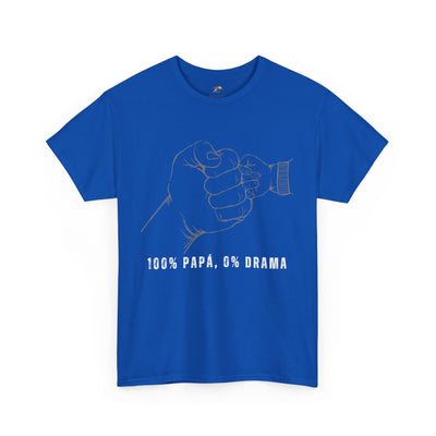 100 Percent Papá 0 Percent Drama Shirt | Funny Spanish Dad Tee | Fathers Day Gift for Dad| Cool Latino Dad Shirt | Parent Humor Graphic Tee