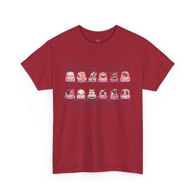 Cute Dogs Mother's Day T-Shirt, Best Things In Life Are Free, Unisex Tee, Gift For Mom, Heavy Cotton Shirt, Mother's Day Gift - NOTALIFY