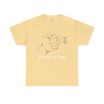 100 Percent Papá 0 Percent Drama Shirt | Funny Spanish Dad Tee | Fathers Day Gift for Dad| Cool Latino Dad Shirt | Parent Humor Graphic Tee