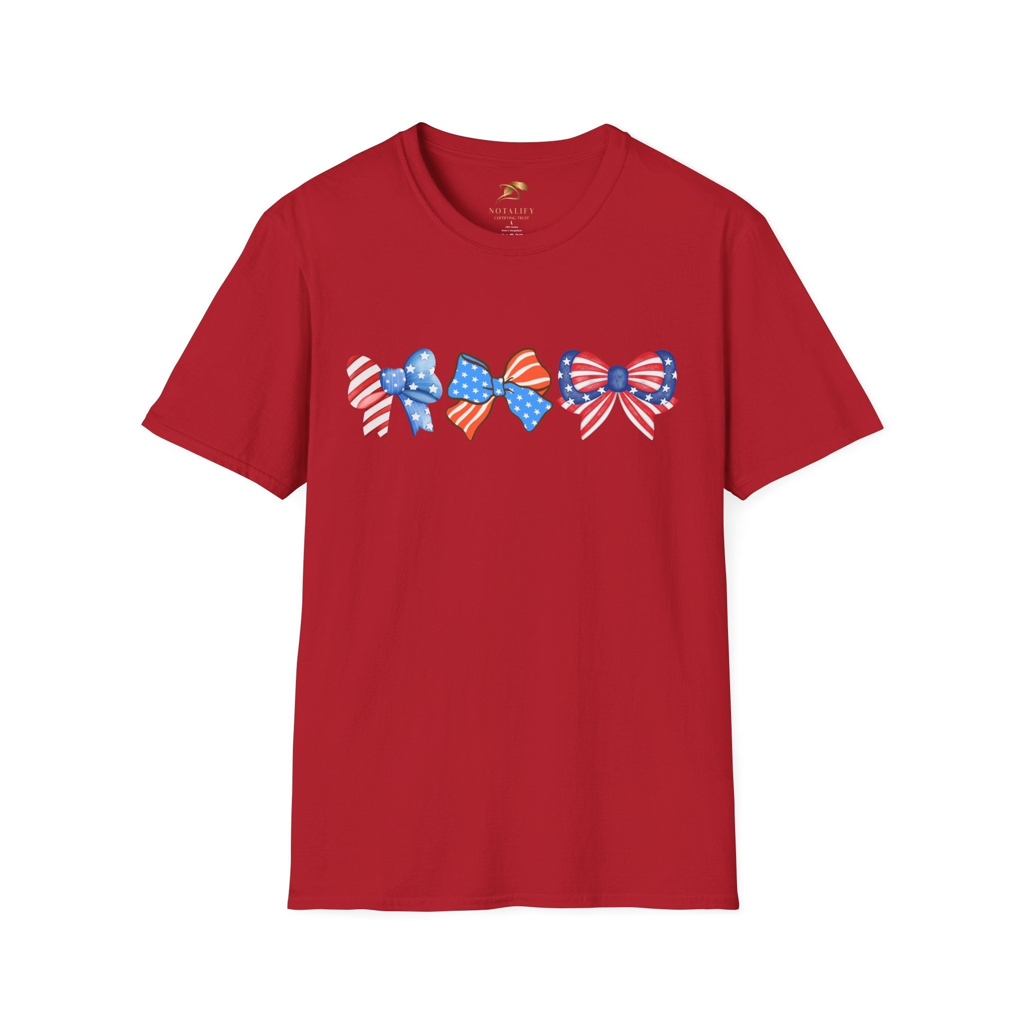 Coquette Patriotic T-Shirt for Independence Day celebrations with festive red, white, and blue design.