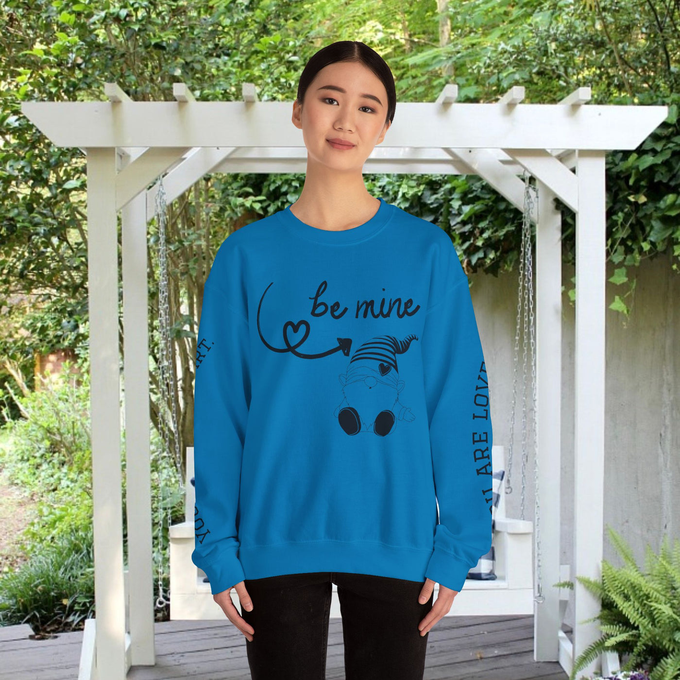 BE MINE Gnome Unisex Sweatshirt, Cozy Crewneck Jumper, Soft Pullover, Gender-Neutral Sweater, Casual Winter Shirt - NOTALIFY