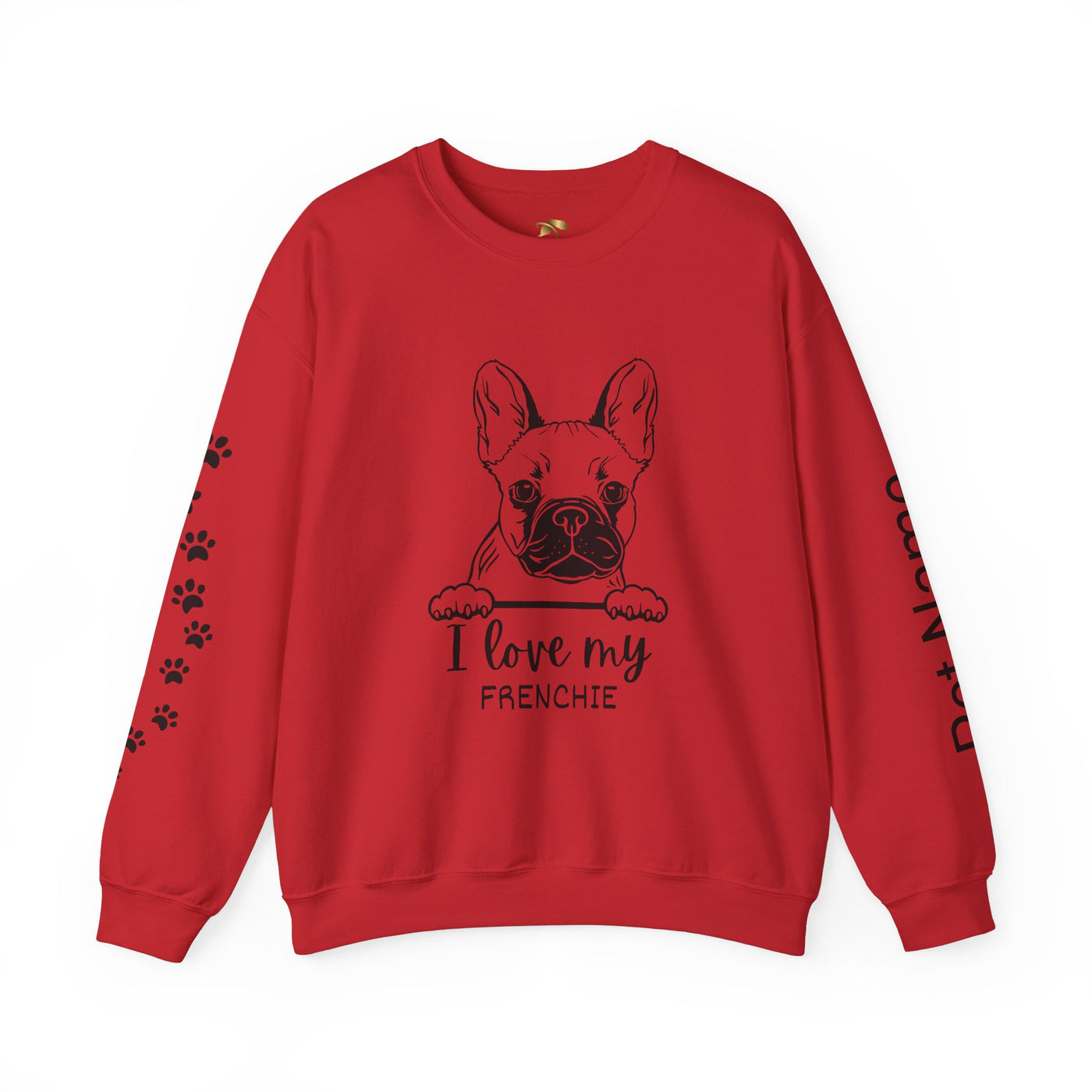 Frenchie Dog Lover Sweatshirt, Pet's Name Personalized Gift Idea, Frenchie Dog Owner Apparel, Custom Dog Paw Print Jumper, Comfy Crewneck