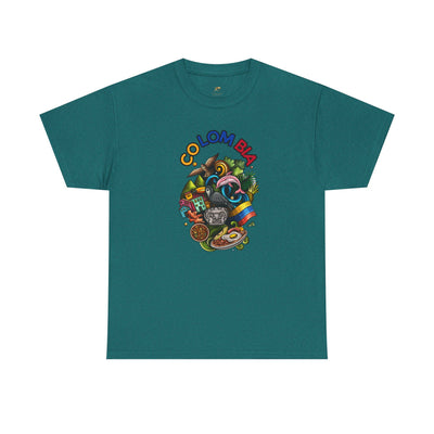 Colorful Unisex Heavy Cotton Tee with Joyful Message, Fun T-Shirt, Cas