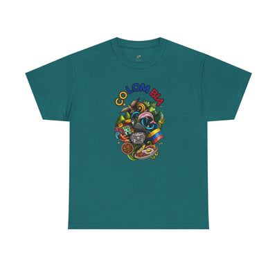 Colorful Unisex Heavy Cotton Tee with Joyful Message, Fun T-Shirt, Cas