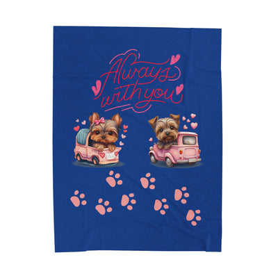 Cozy Pet Lover's Blanket - Always with You, Plush Throw for Home, Dog Lover Gift, Cute Puppy Decor, Heartwarming Gift - NOTALIFY