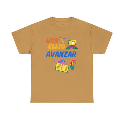 Hoy Elijo Avanzar Spanish Motivational T-Shirt | Back to School Teacher Tee | Growth Mindset Shirt | Spanish Student Gift | Unisex Tee