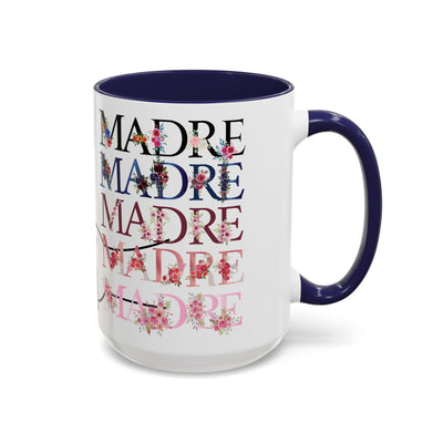 Mother's Day Mug, Accent Coffee Cup with Flowers and Names, Gift for M