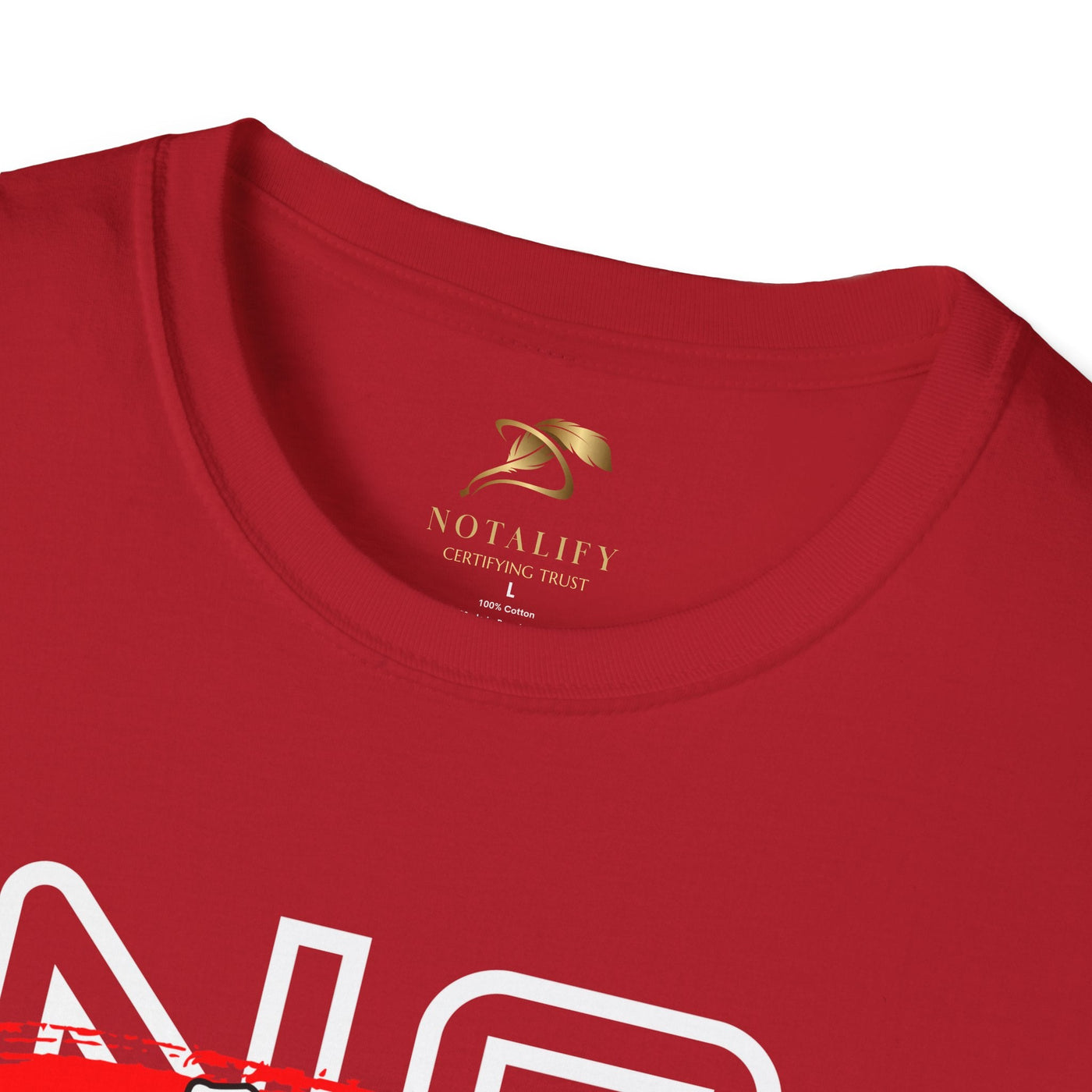 Red unisex youth t-shirt with No Fear No Limits motivational graphic and crew neckline