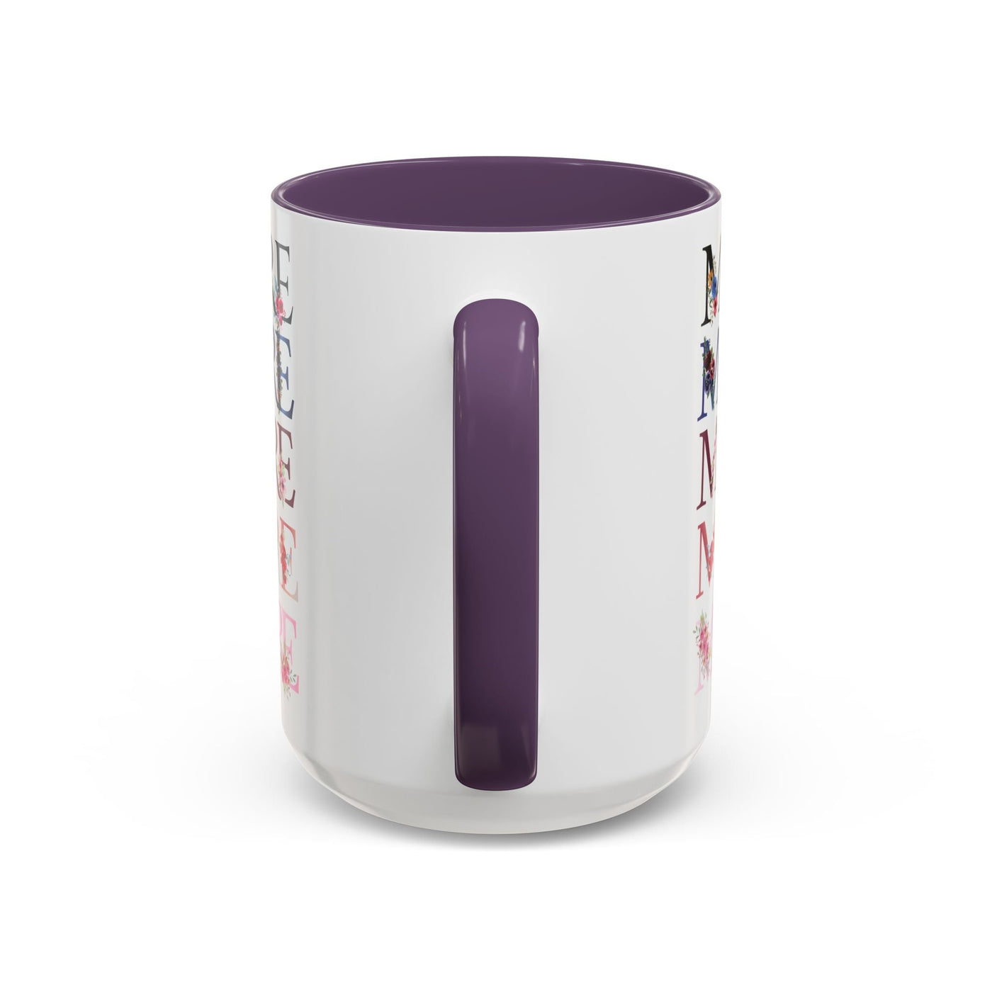 Mother's Day Mug, Accent Coffee Cup with Flowers and Names, Gift for M