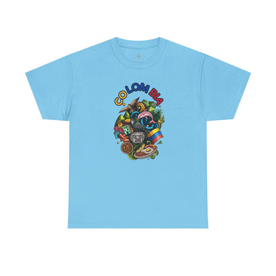 Colorful Unisex Heavy Cotton Tee with Joyful Message, Fun T-Shirt, Cas