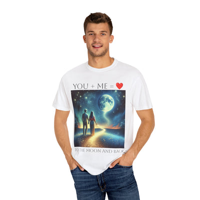 Moon and Back Unisex T-shirt, Celestial Love Tee, Outer Space Shirt, Romantic Gift, Astronomy Top - NOTALIFY