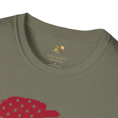 Unisex Patriotic Party Tee for Independence Day celebrations, featuring festive design elements and soft cotton fabric.