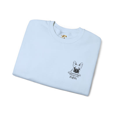 Frenchie Mom Embroidery Sweatshirt, Mother's Day Gift, Cute Dog Lover Jumper, French Bulldog Crewneck, Gift for Mom, Pet Owner Sweater - NOTALIFY