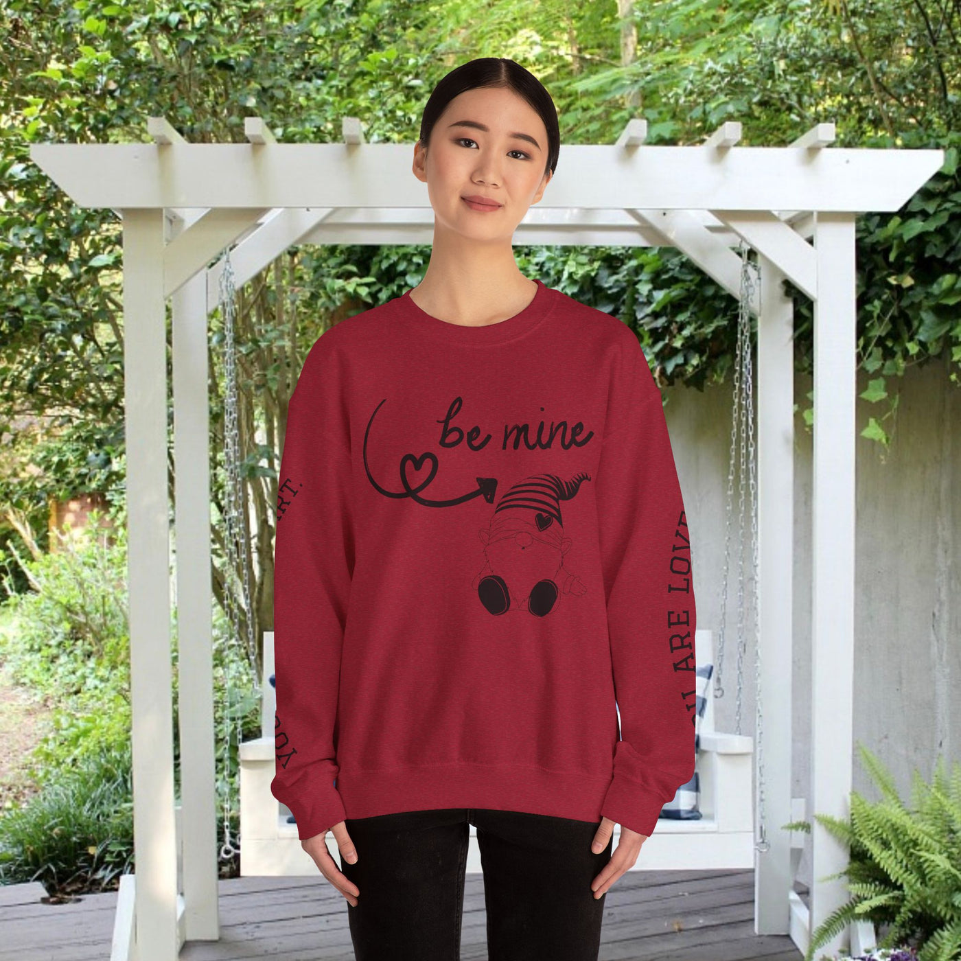 BE MINE Gnome Unisex Sweatshirt, Cozy Crewneck Jumper, Soft Pullover, Gender-Neutral Sweater, Casual Winter Shirt - NOTALIFY