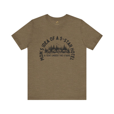 Nature Lover Unisex Tee, Mom's 5-Star Hotel Camping Shirt, Adventure Apparel, Family Camping Gear, Fun Outdoor Gift, Comfortable Shirts, MOM - NOTALIFY