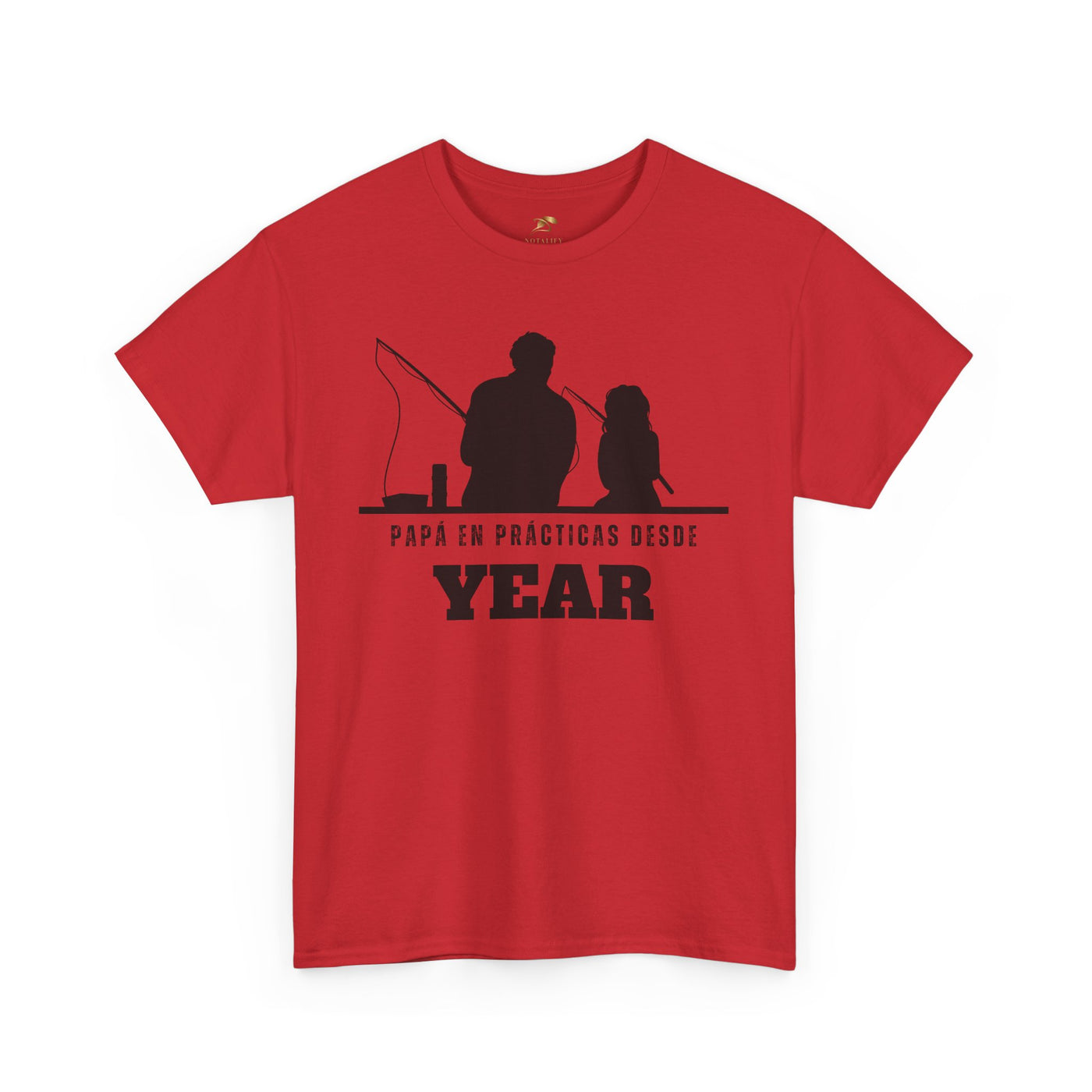 Fishing Dad Shirt | Papá en Prácticas Desde [Year] | Personalized Dad & Son/Daughter Fishing Tee | Fathers Day Gift | Spanish Custom T-Shirt