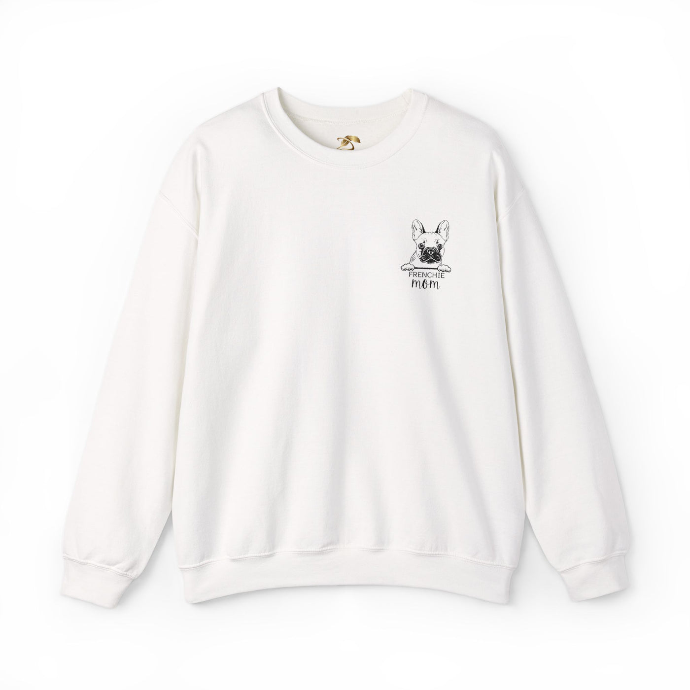 Frenchie Mom Embroidery Sweatshirt, Mother's Day Gift, Cute Dog Lover Jumper, French Bulldog Crewneck, Gift for Mom, Pet Owner Sweater - NOTALIFY
