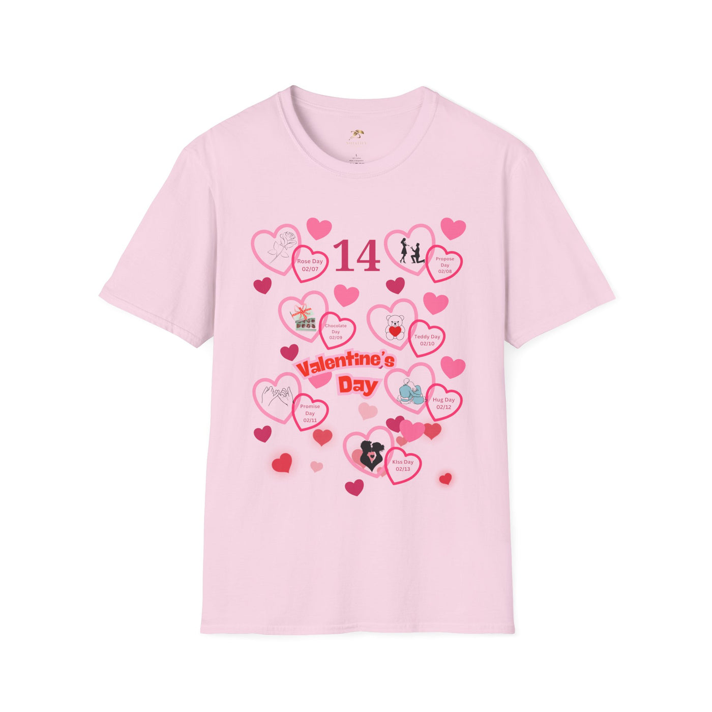 Valentines Week Love Unisex T-Shirt - Kiss Day Proposal Promise Hug Teddy Chocolate Tee Gift for Him - NOTALIFY