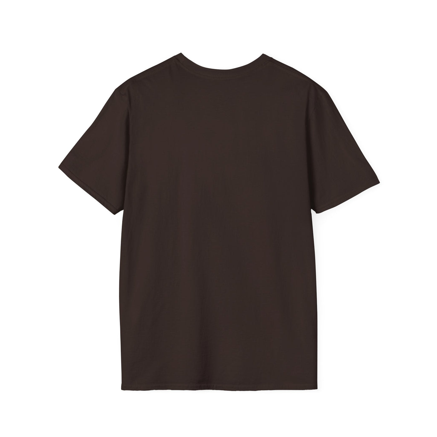 Back view of unisex black softstyle cotton t-shirt for International Youth Day celebration
