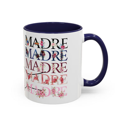 Mother's Day Mug, Accent Coffee Cup with Flowers and Names, Gift for M