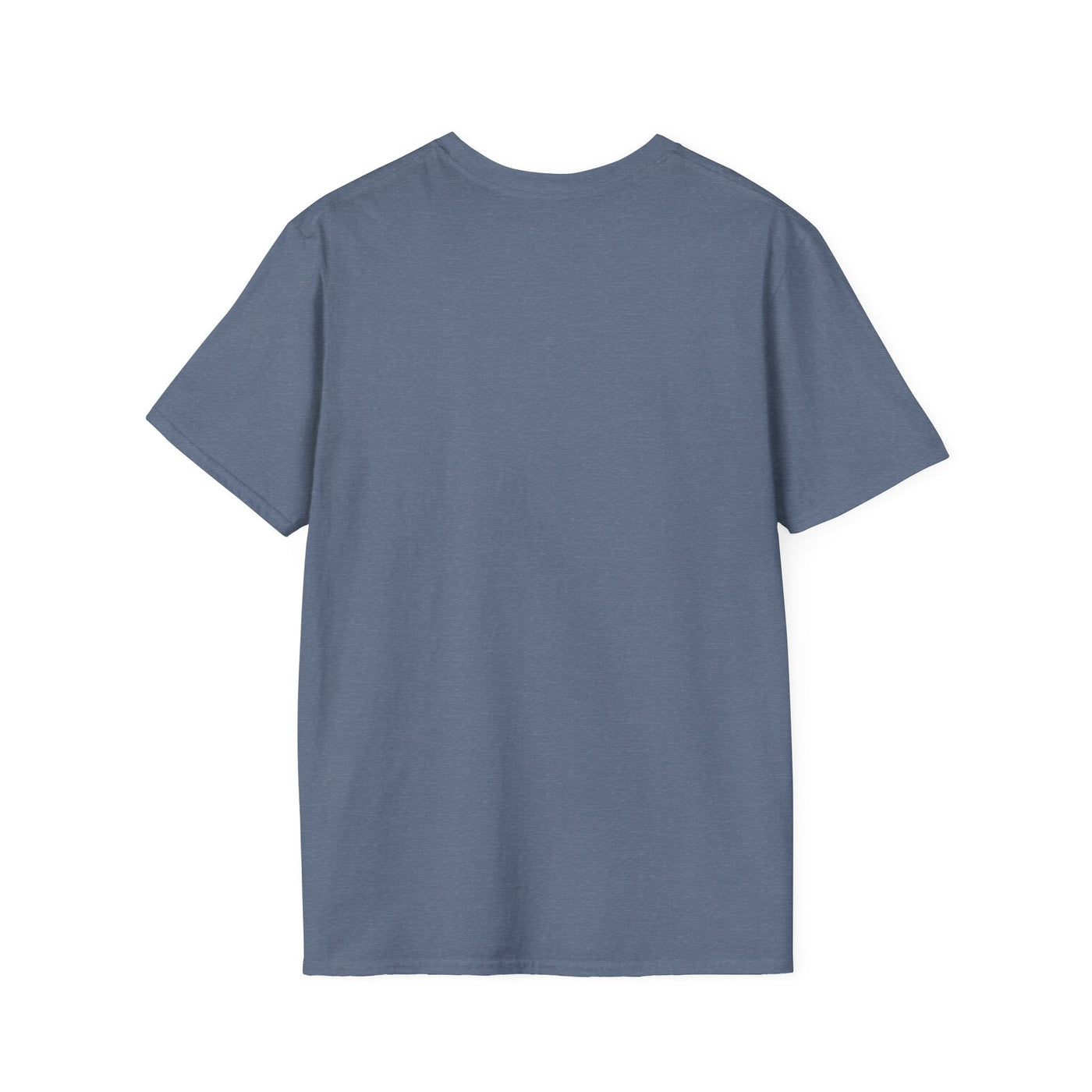 Unisex softstyle tee in grey-blue, featuring comfortable fit for Independence Day celebrations.