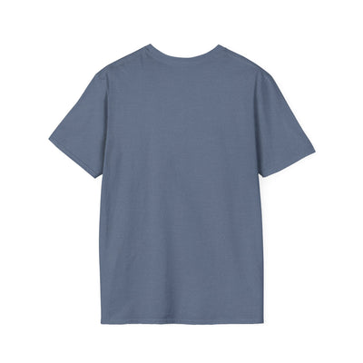 Unisex softstyle tee in grey-blue, featuring comfortable fit for Independence Day celebrations.