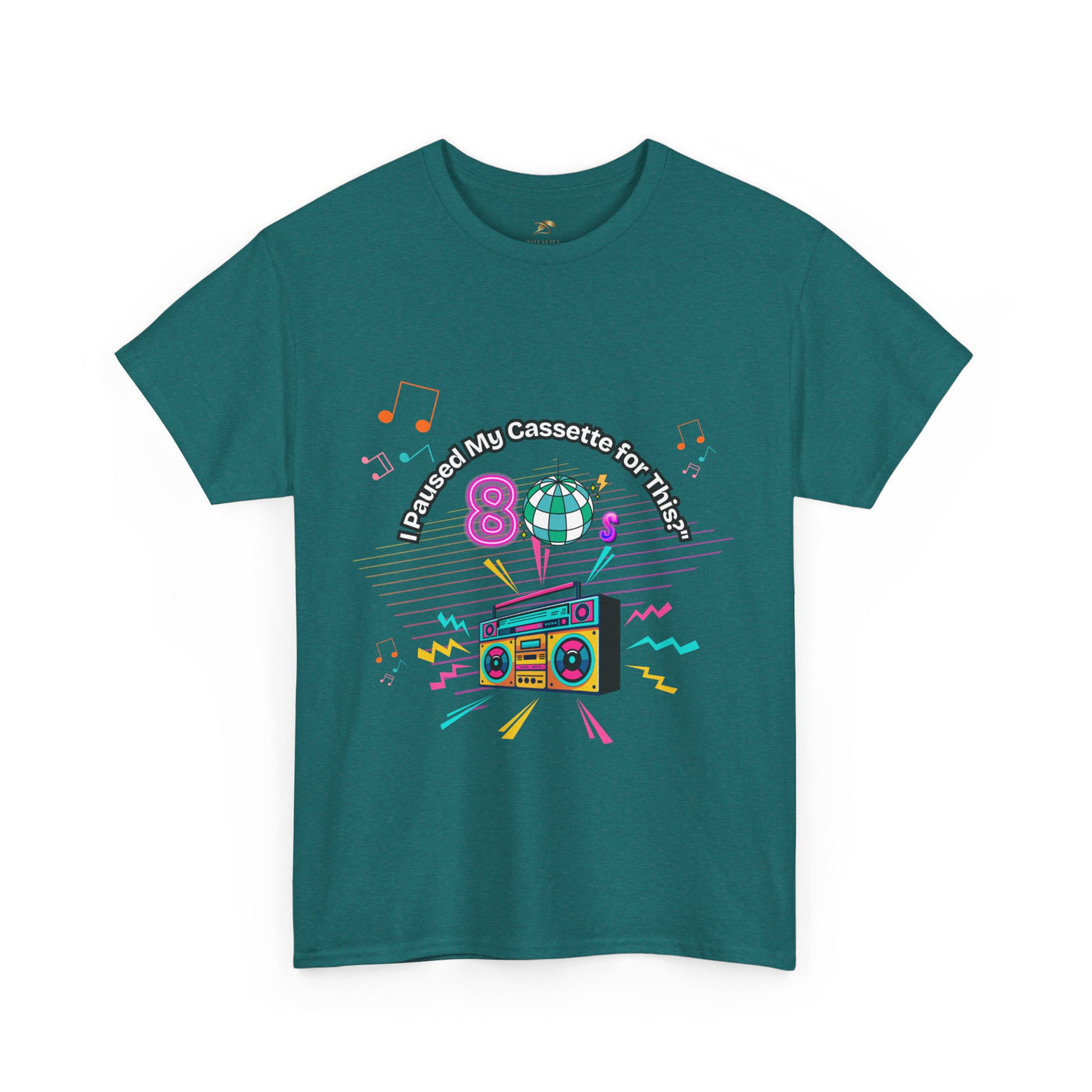 Retro Cassette Tape Unisex Heavy Cotton Tee, Vintage Music Lover Shirt, 80s Nostalgia Graphic Tee, Pause Cassette Player Shirt, Mixtape Fan - NOTALIFY