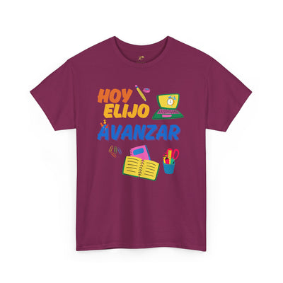 Hoy Elijo Avanzar Spanish Motivational T-Shirt | Back to School Teacher Tee | Growth Mindset Shirt | Spanish Student Gift | Unisex Tee