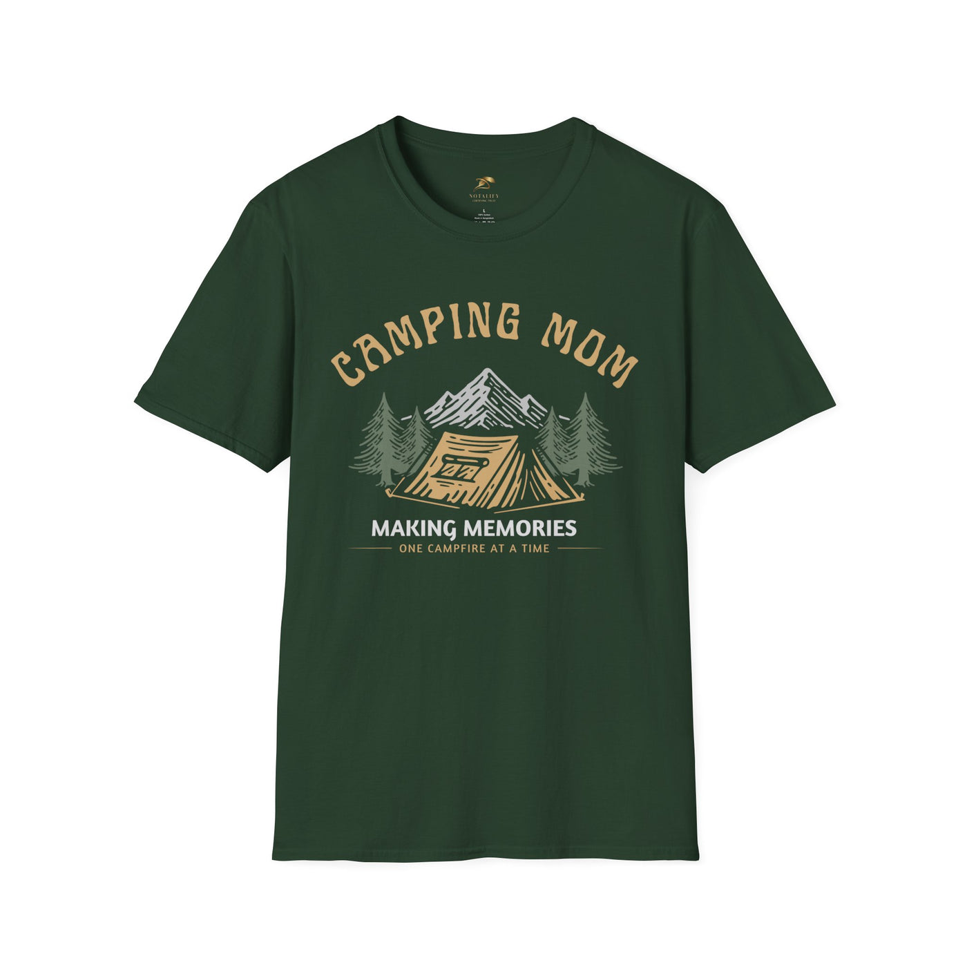 Camping Mom T-Shirt, Campfire Memories Tee, Outdoor Adventure Shirt, Nature Lover Gift, Family Camping Top, Mother's Day, Mom Memories - NOTALIFY