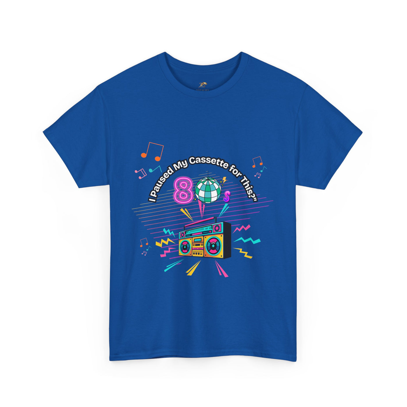 Retro Cassette Tape Unisex Heavy Cotton Tee, Vintage Music Lover Shirt, 80s Nostalgia Graphic Tee, Pause Cassette Player Shirt, Mixtape Fan - NOTALIFY