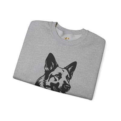 German Shepherd Lover Sweatshirt, Pet's Name Personalized, German Shepherd Dog Owner Apparel, Custom Dog Paw Print Jumper, Comfy Crewneck - NOTALIFY