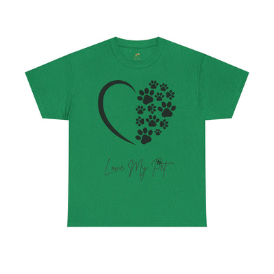 Pet Lover Unisex Heavy Cotton Tee, Love My Pet Shirt, Dog Cat Owner Gift, Animal Lover Apparel, Pet Tee - NOTALIFY
