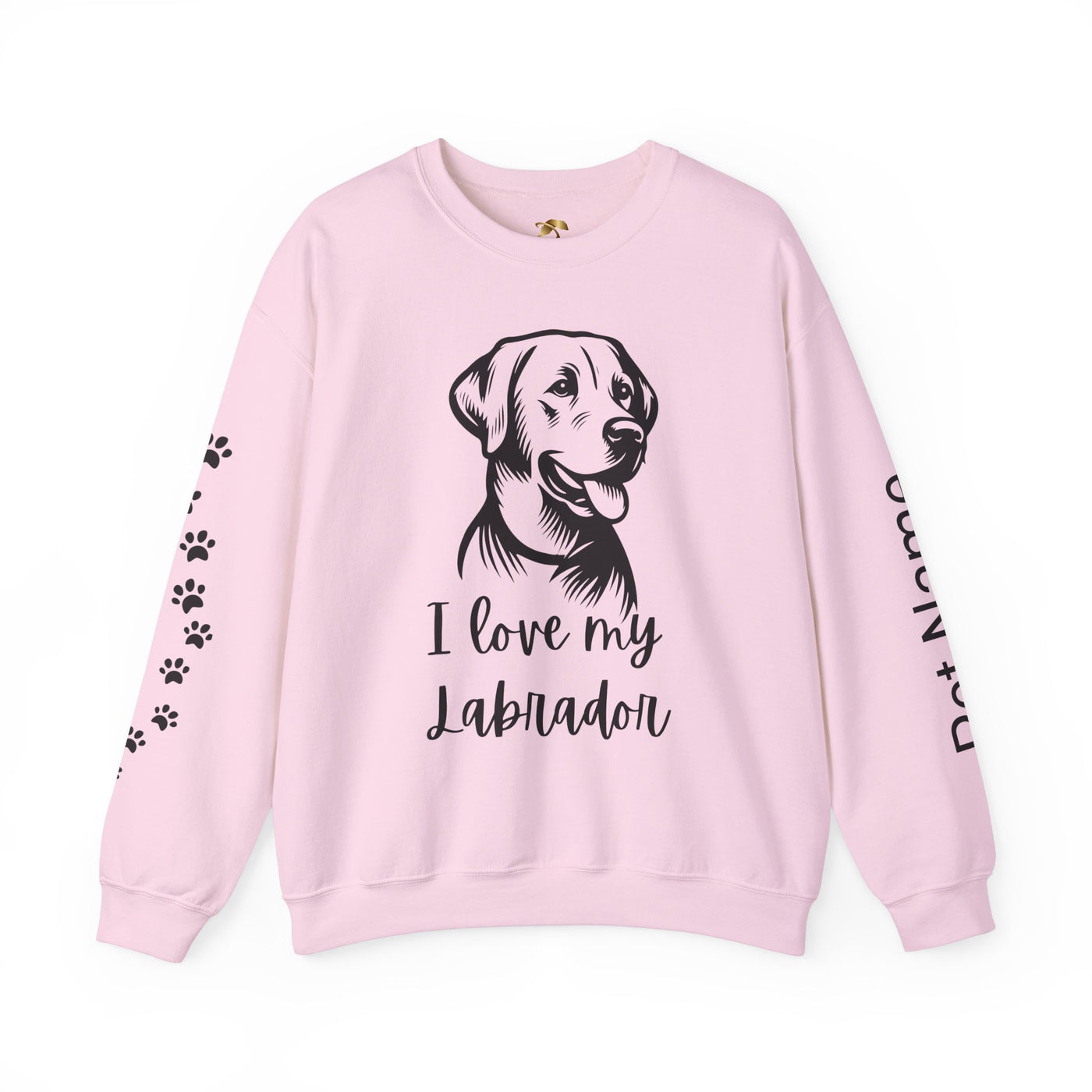 Labrador Lover Sweatshirt, Pet's Name Personalized, Labrador Dog Owner Apparel, Custom Dog Paw Print Jumper, Comfy Crewneck - NOTALIFY