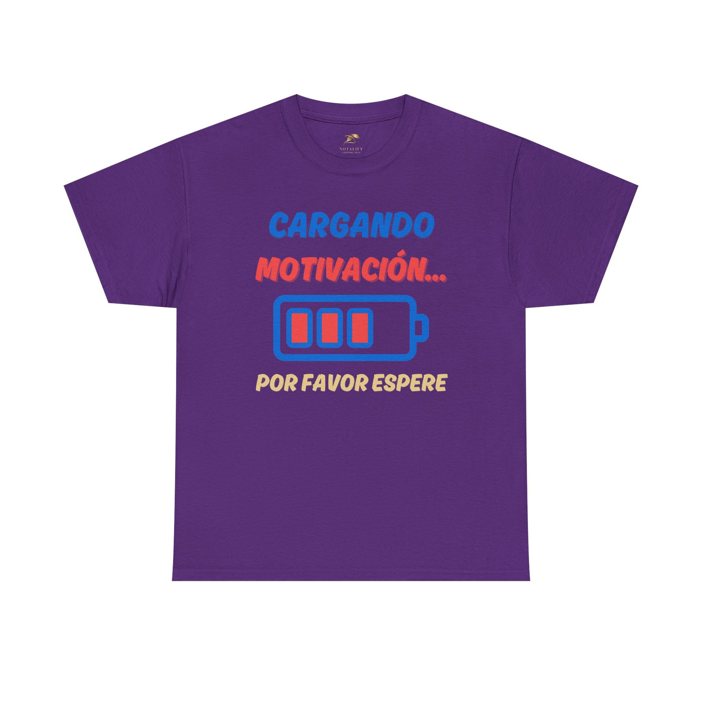 Cargando Motivación, Por Favor Espere Spanish Funny Tee | Loading Motivation Tee | Battery Graphic Shirt | Motivational Quote | Unisex Gift