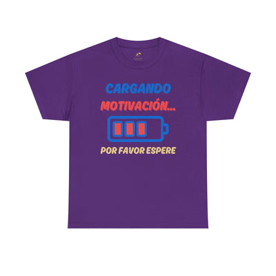 Cargando Motivación, Por Favor Espere Spanish Funny Tee | Loading Motivation Tee | Battery Graphic Shirt | Motivational Quote | Unisex Gift