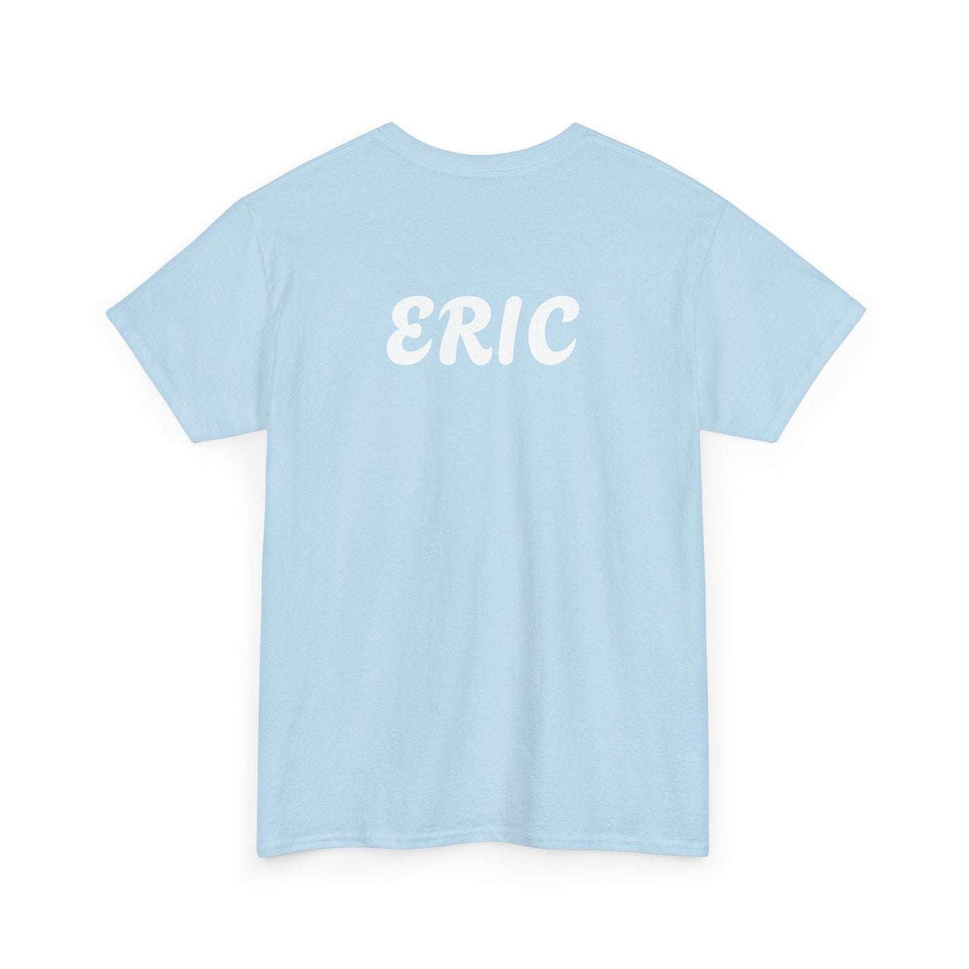 Unique "Be The Only One" barcode t-shirt in blue with a minimalist design