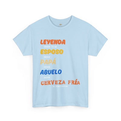 Funny Grandpa Beer Shirt | Leyenda Desde Esposo Papá Abuelo Tee | Spanish Dad Gift | Fathers Day Latino Humor T-Shirt for Men | Gift for Dad
