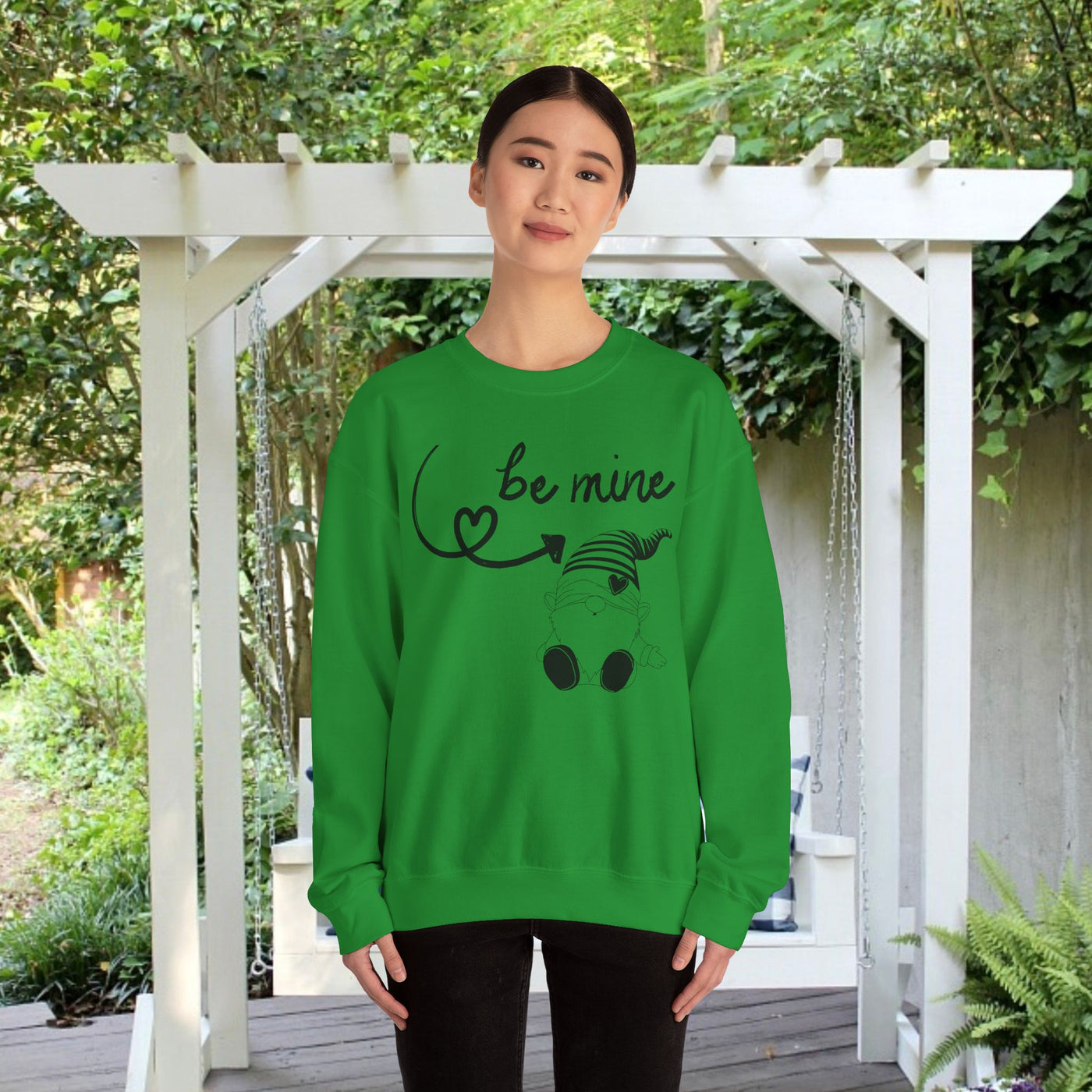 BE MINE Gnome Unisex Sweatshirt, Warm Crewneck Jumper, Comfy Pullover,