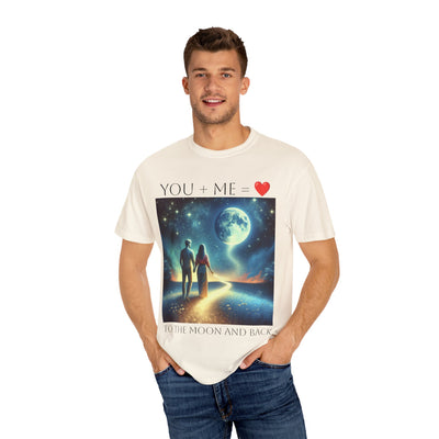 Moon and Back Unisex T-shirt, Celestial Love Tee, Outer Space Shirt, Romantic Gift, Astronomy Top - NOTALIFY