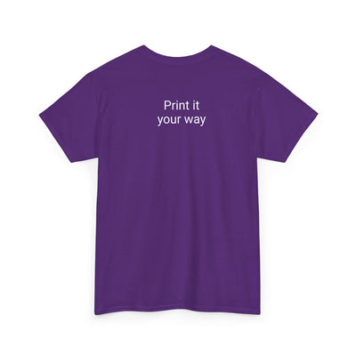 Expresso Yourself coffee T-shirt featuring a fun espresso design with a steaming cup, coffee beans, and fuel gauge graphic.