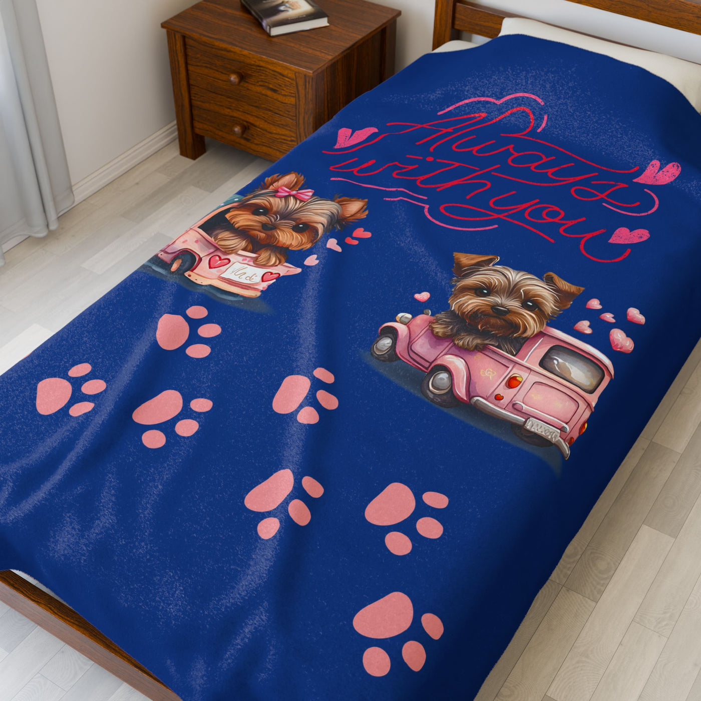 Cozy Pet Lover's Blanket - Always with You, Plush Throw for Home, Dog Lover Gift, Cute Puppy Decor, Heartwarming Gift - NOTALIFY