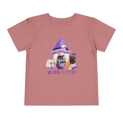 NOTALIFY Halloween Gnome Toddler TEE 1| Cute Fall Tee with Pumpkin | Soft Cotton Short Sleeve | Spooky Autumn Outfit for Kids